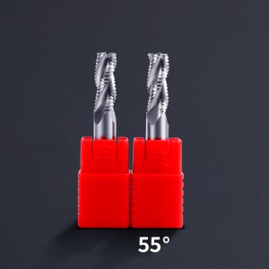 HRC55 No Coating Carbide 3 Flutes Roughing End Mills