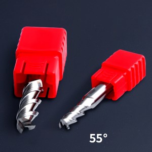 HRC55 3 Flutes Solid Carbide End Mill Cutter For Aluminum