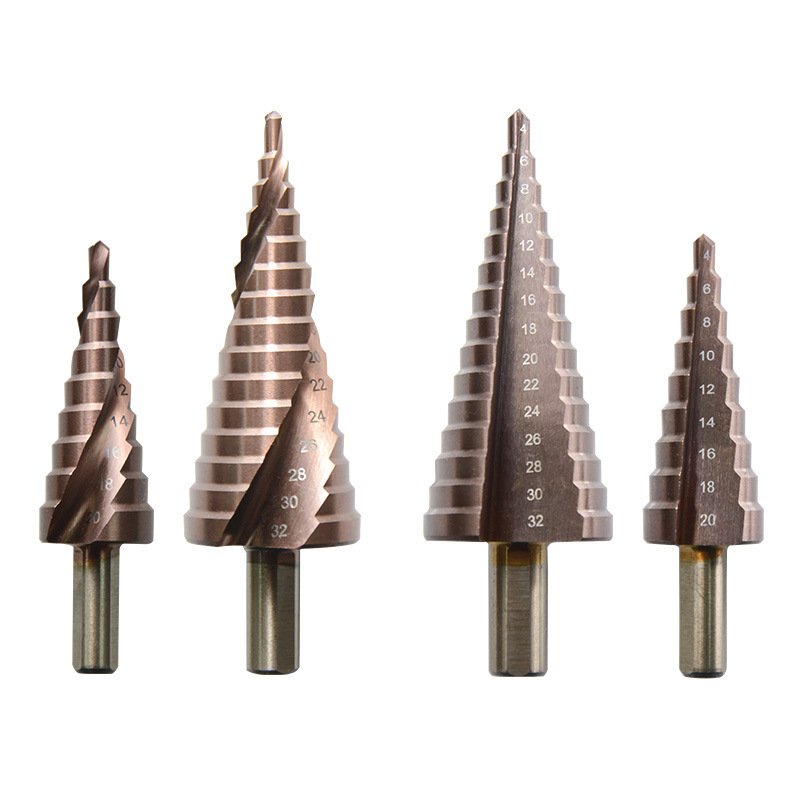 Fine Factory Spiral/Straight Flute Step Drill Bit For Stainless Steel
