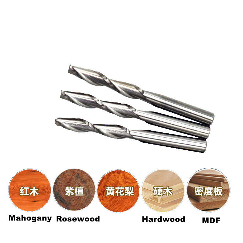 China wholesale T-Cutter - CNC Router Bit Up Cut PVC Acrylic Wood 2 Flutes Spiral End Mill – MSK