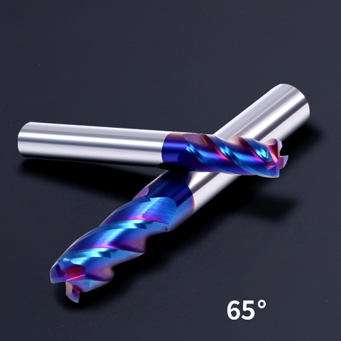 HRC 65 4 Flute Standard Length Corner Radius End Mills Round nose end mill Featured Image