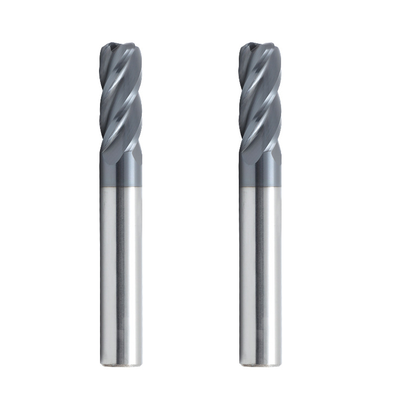 HRC45 4F Rounded End Mill Corner Radius Milling Cutter