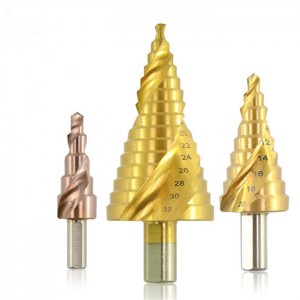 Fine Factory Spiral/Straight Flute Step Drill Bit For Stainless Steel