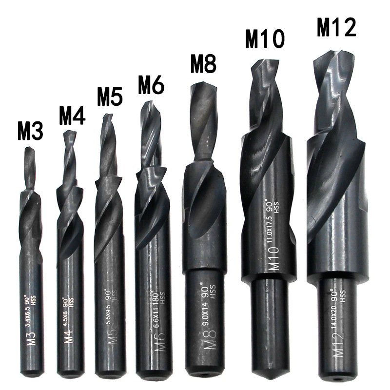 Machine Tool Spiral Fully Ground Drills Flute Step Drill Bits For Metal