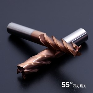 HRC55 Carbide 4 Flutes Standard Length End Mills