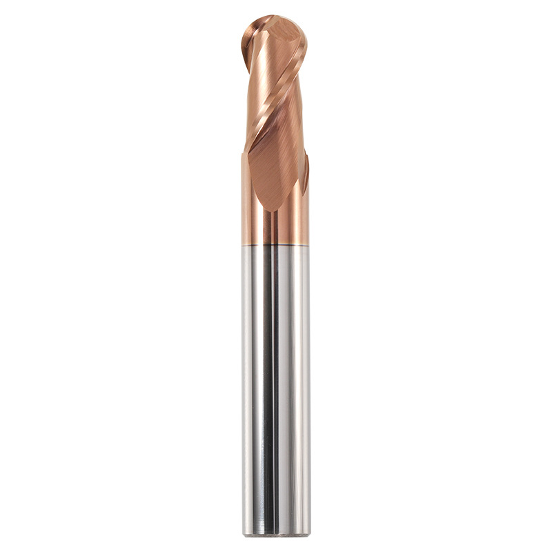 HRC60 Carbide 2 Flutes ມາດຕະຖານ Length Ball Nose End Mills